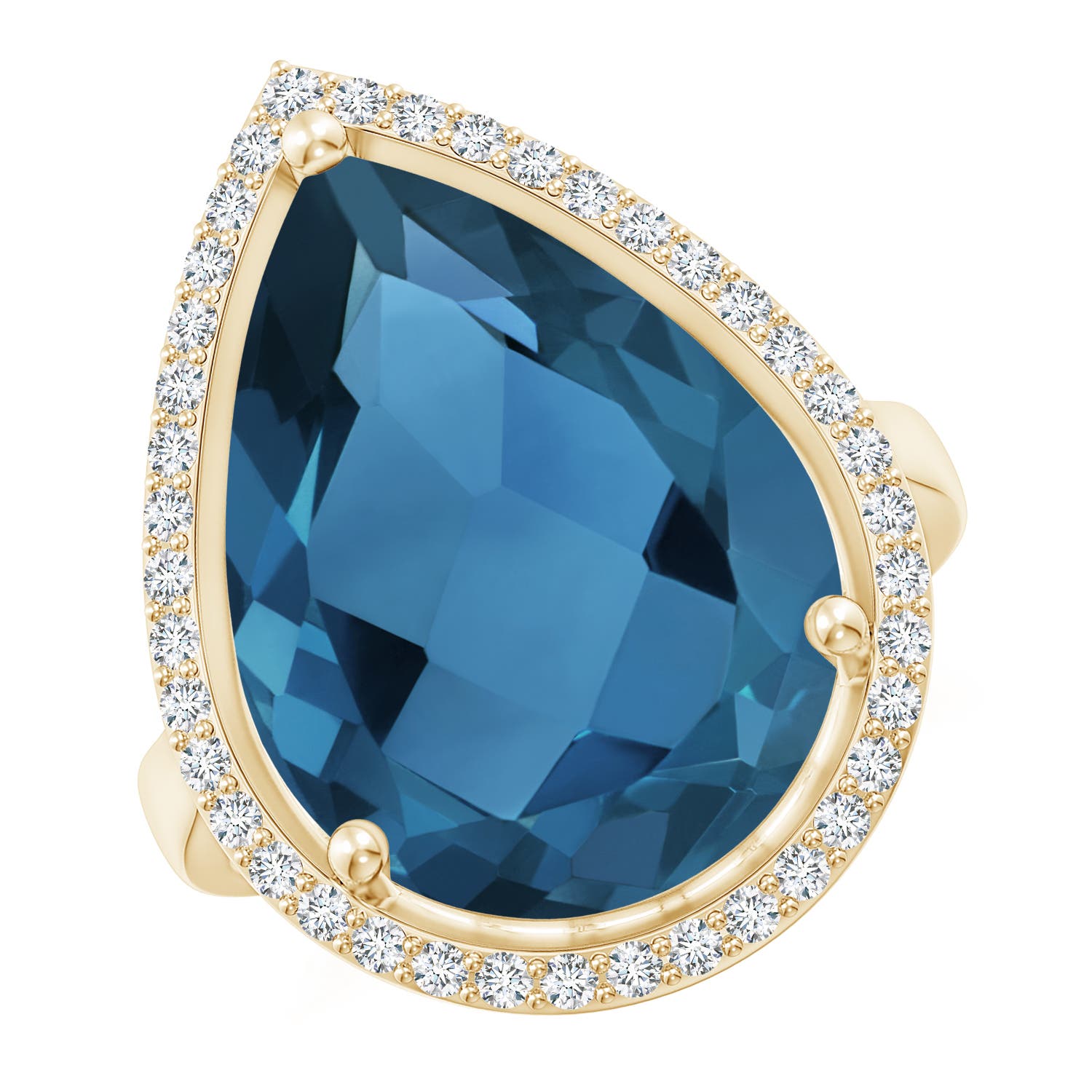 AA - London Blue Topaz / 12.92 CT / 14 KT Yellow Gold