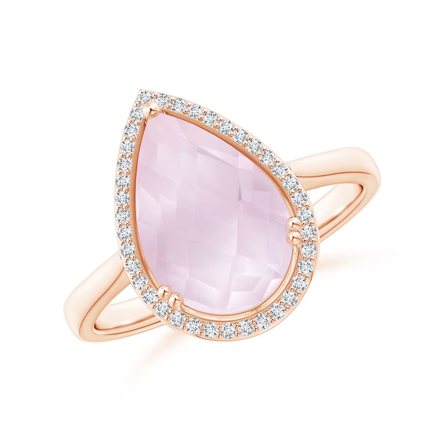 A - Rose Quartz / 3.01 CT / 14 KT Rose Gold