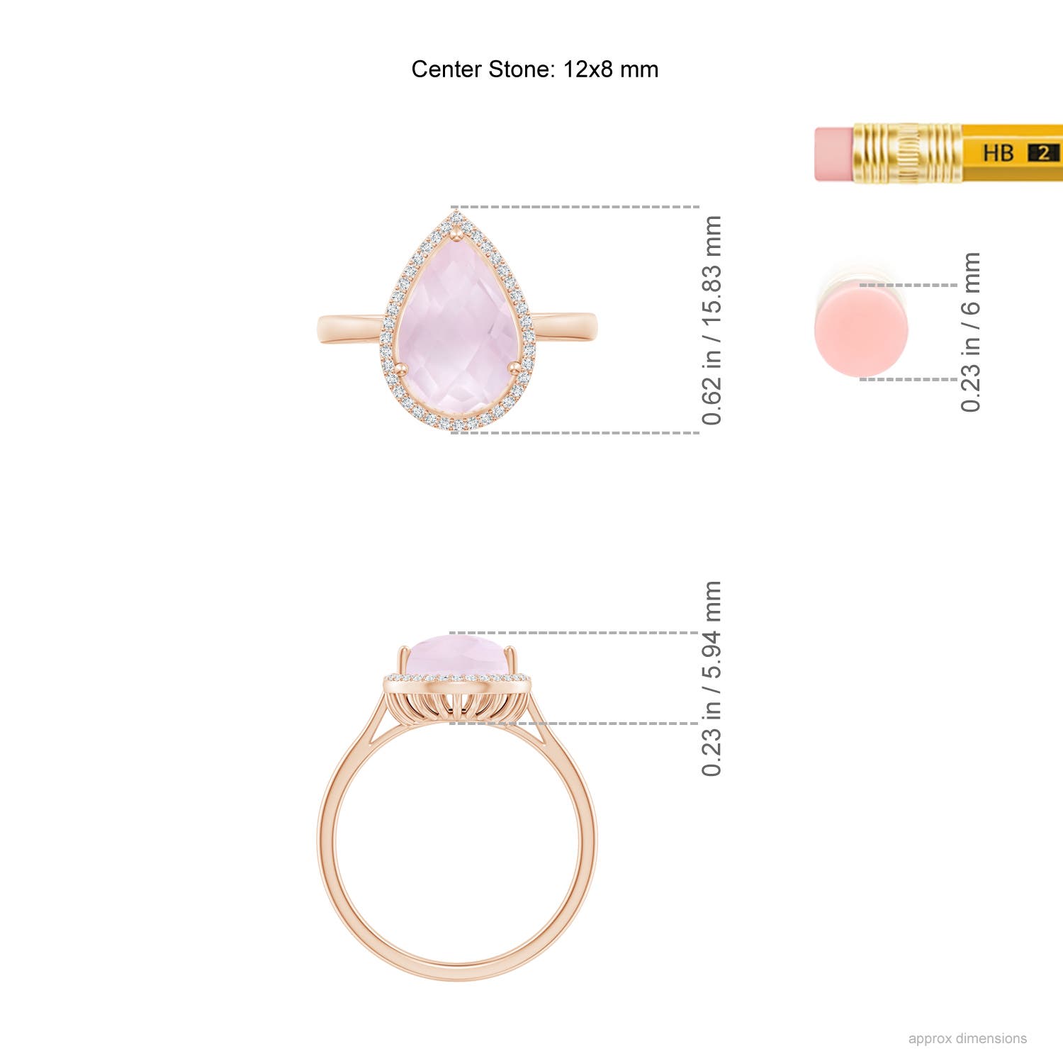 A - Rose Quartz / 3.01 CT / 14 KT Rose Gold