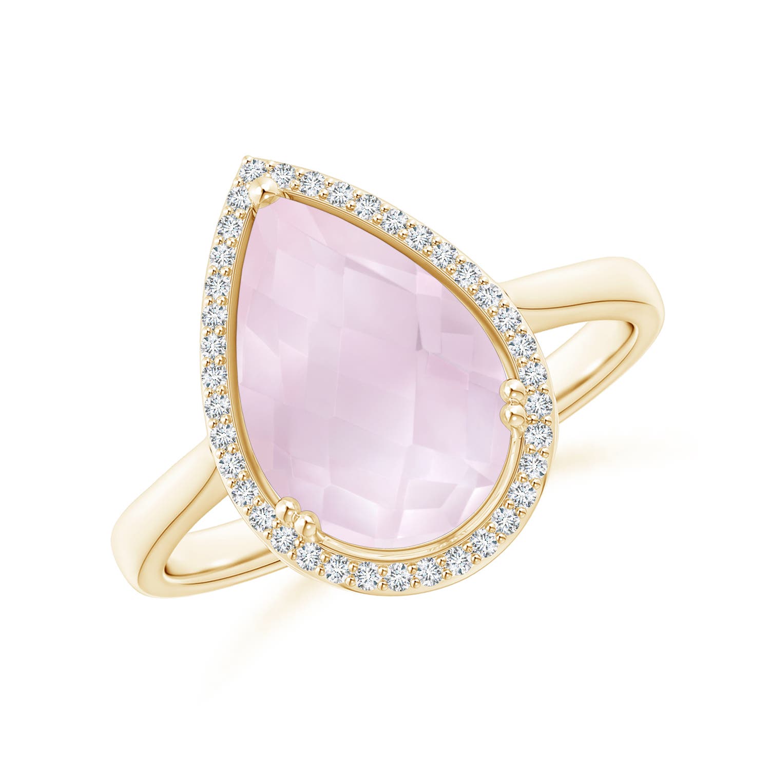 A - Rose Quartz / 3.01 CT / 14 KT Yellow Gold