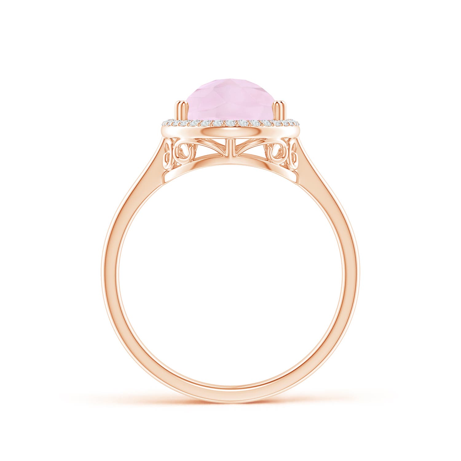 AA - Rose Quartz / 3.01 CT / 14 KT Rose Gold