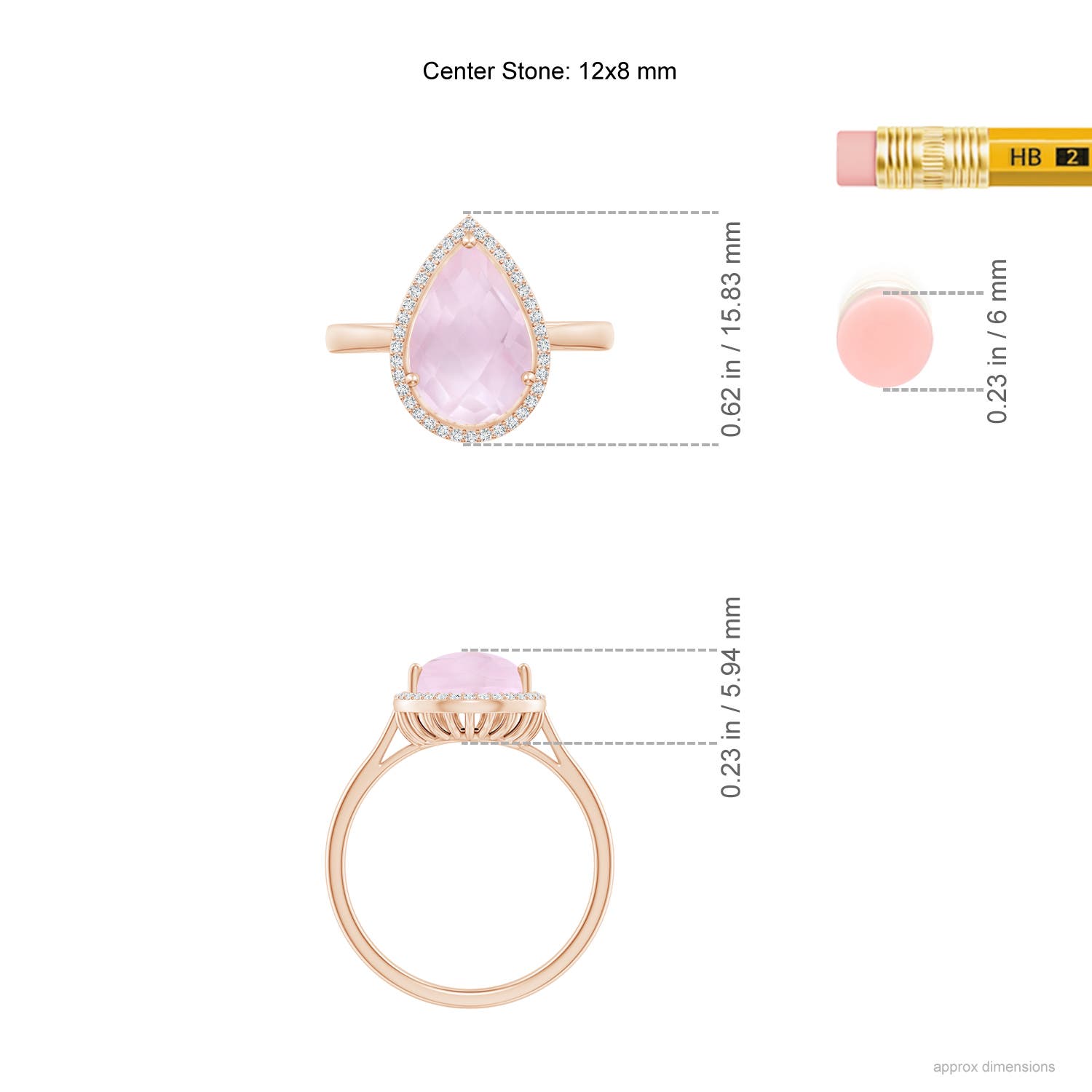 AA - Rose Quartz / 3.01 CT / 14 KT Rose Gold