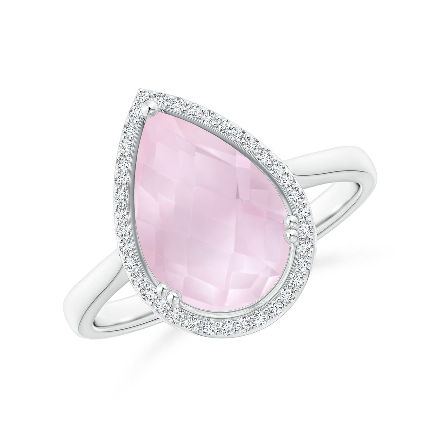 AA - Rose Quartz / 3.01 CT / 14 KT White Gold