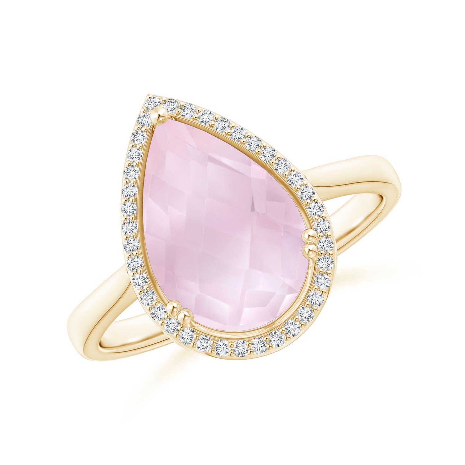 AA - Rose Quartz / 3.01 CT / 14 KT Yellow Gold