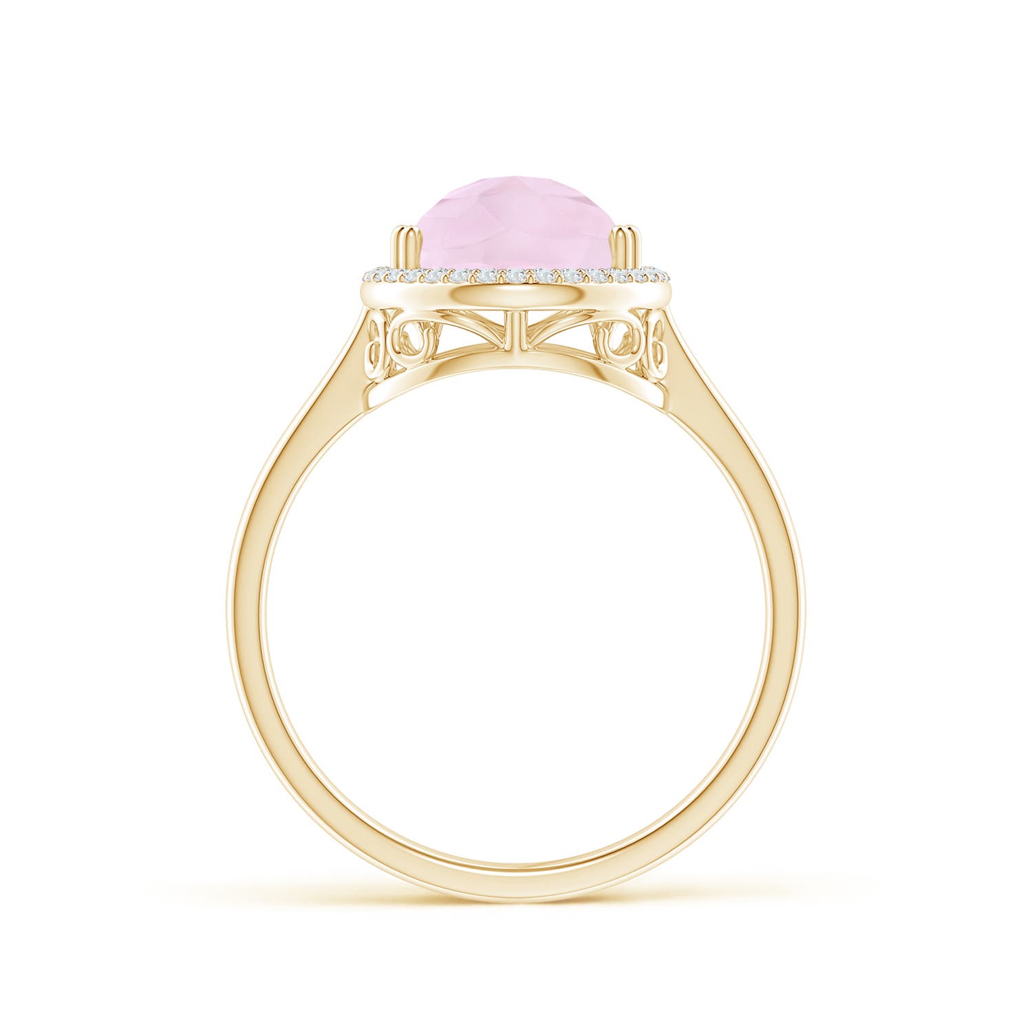 AA - Rose Quartz / 3.01 CT / 14 KT Yellow Gold