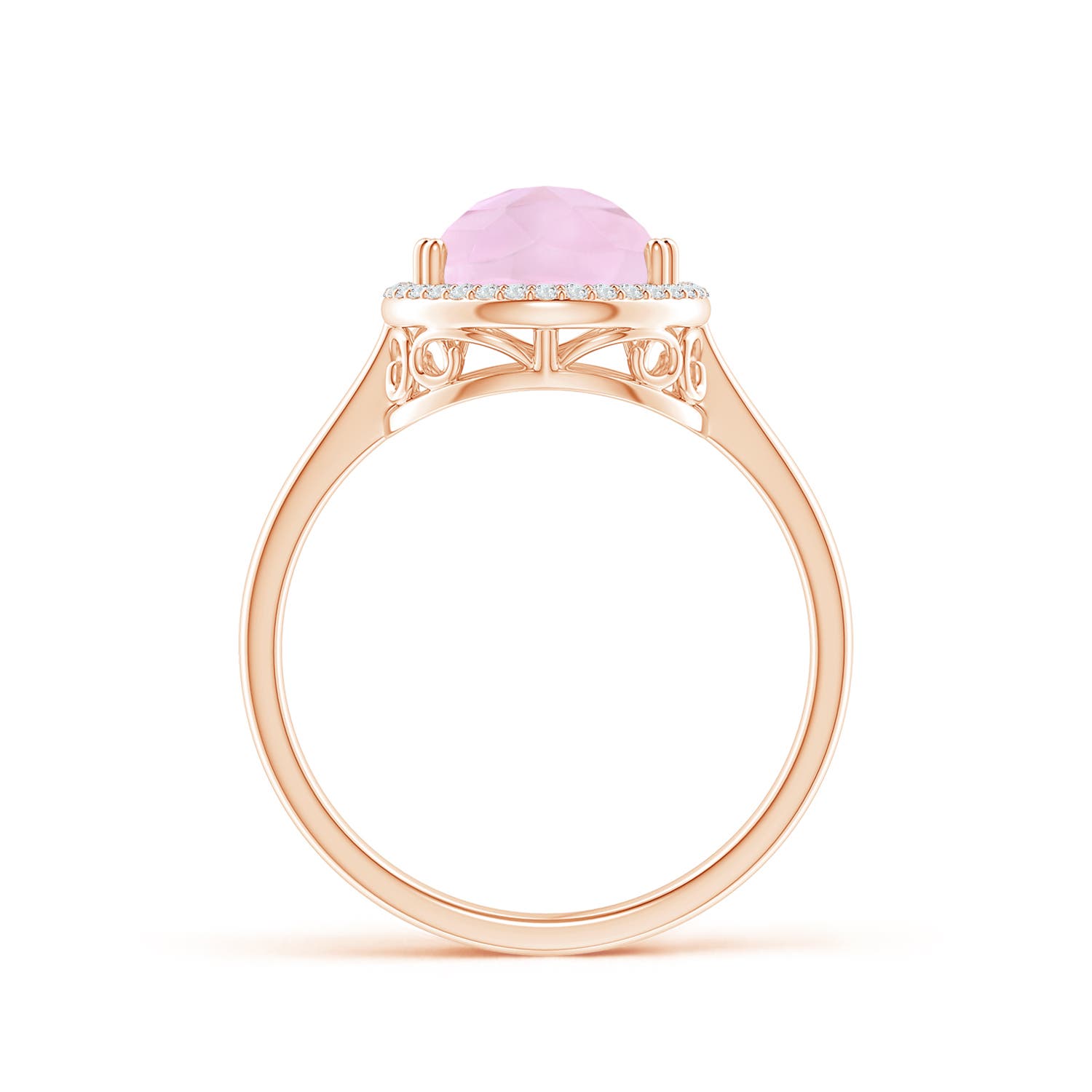 AAA - Rose Quartz / 3.01 CT / 14 KT Rose Gold