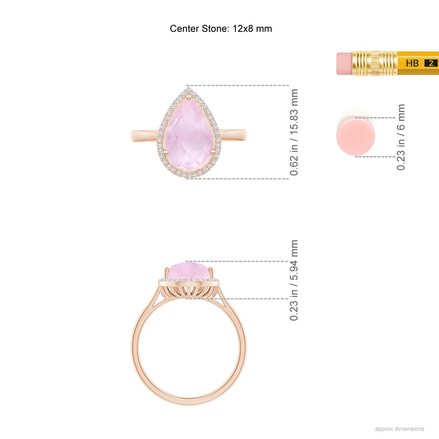 AAA - Rose Quartz / 3.01 CT / 14 KT Rose Gold