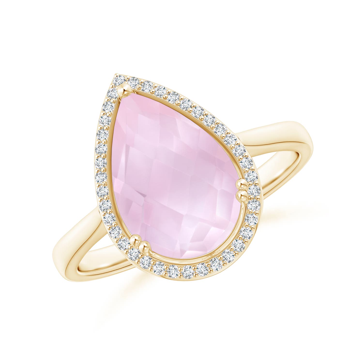 AAA - Rose Quartz / 3.01 CT / 14 KT Yellow Gold