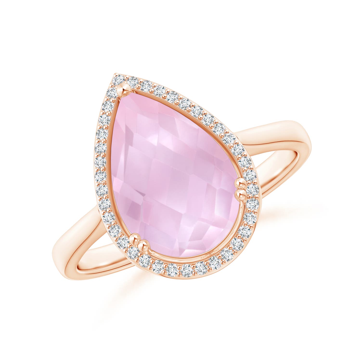 AAAA - Rose Quartz / 3.01 CT / 14 KT Rose Gold