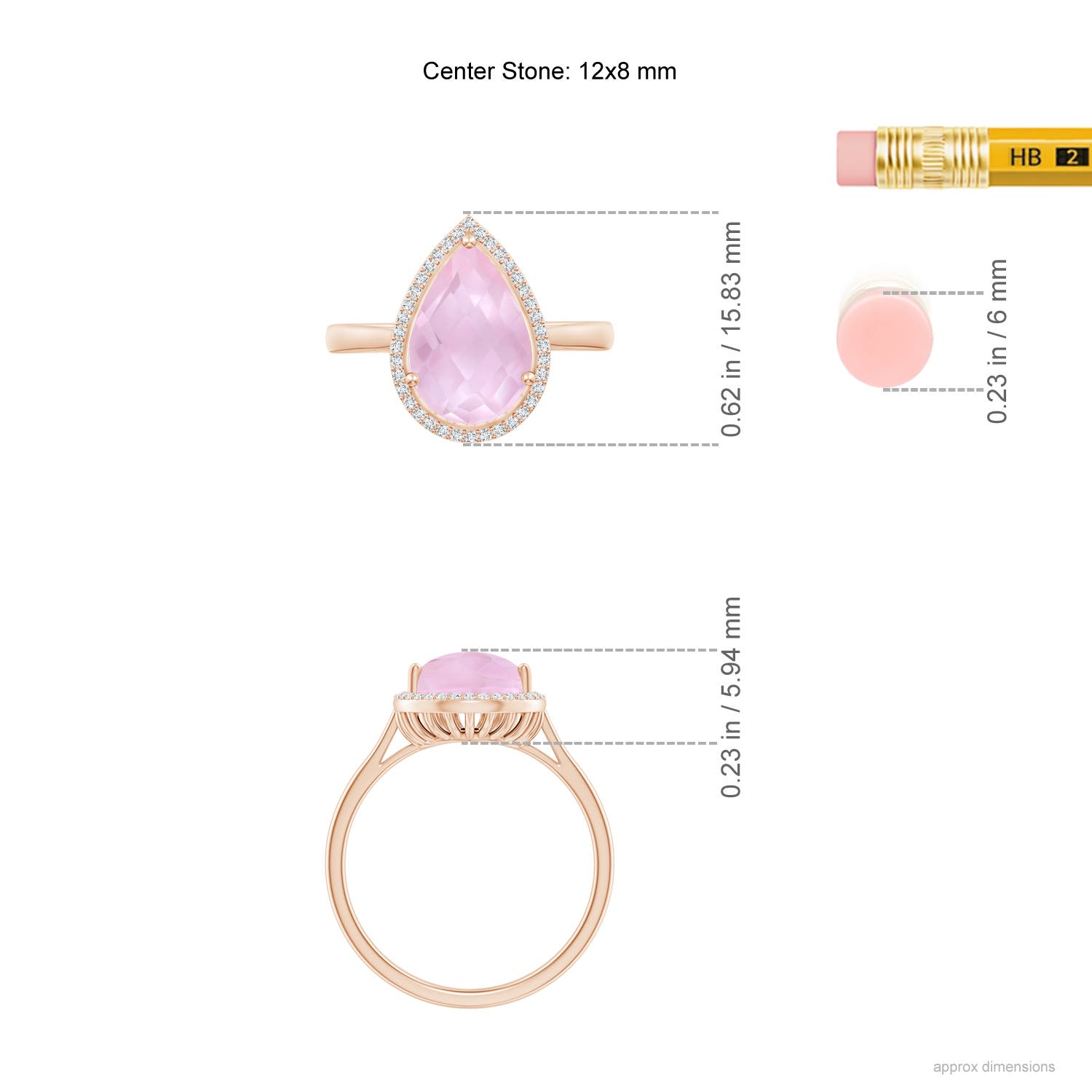 AAAA - Rose Quartz / 3.01 CT / 14 KT Rose Gold