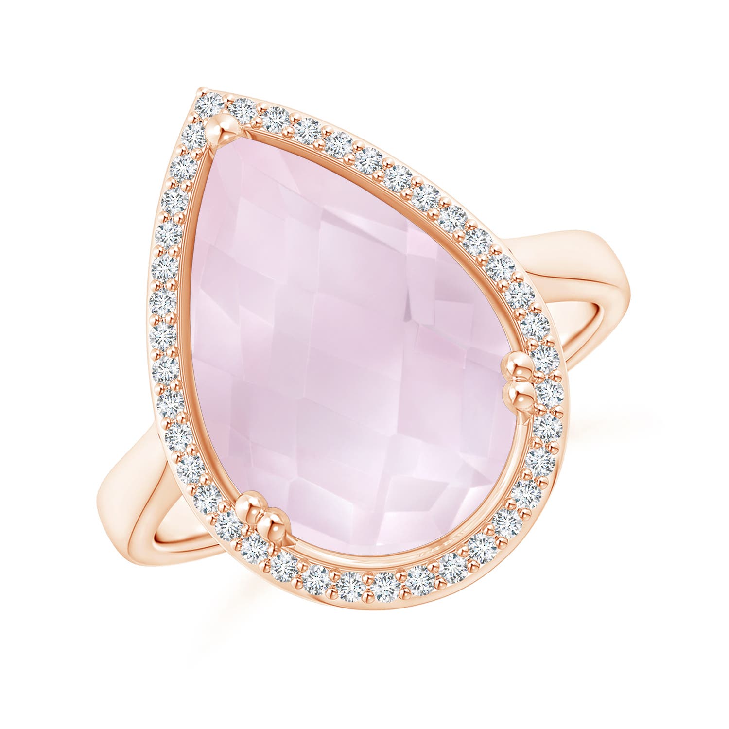 A - Rose Quartz / 5.7 CT / 14 KT Rose Gold