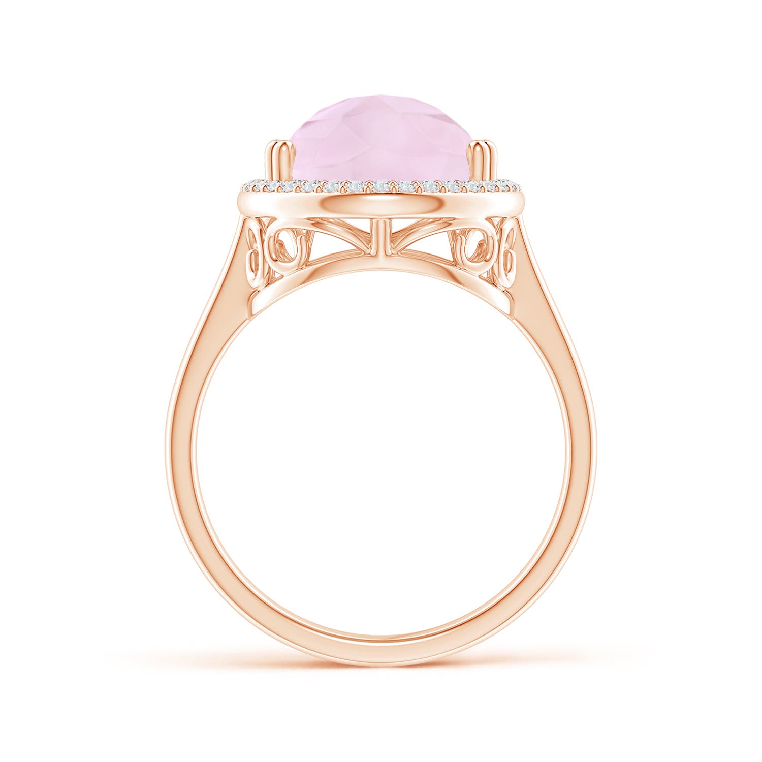 AA - Rose Quartz / 5.7 CT / 14 KT Rose Gold