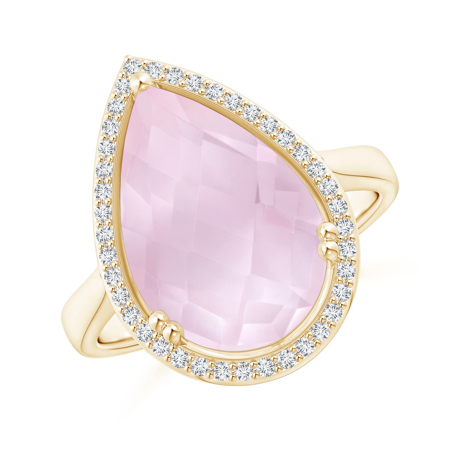 AA - Rose Quartz / 5.7 CT / 14 KT Yellow Gold