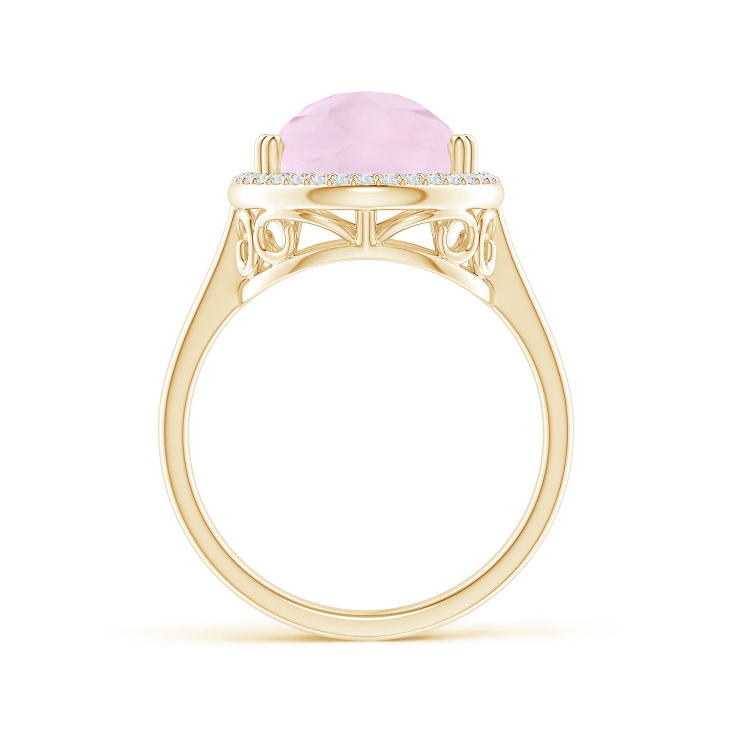 AA - Rose Quartz / 5.7 CT / 14 KT Yellow Gold