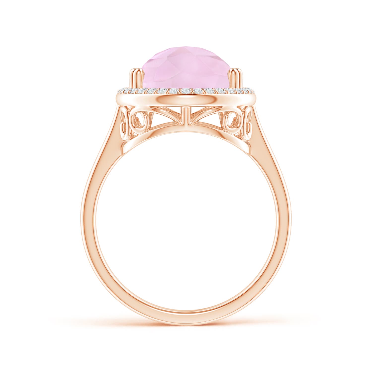 AAA - Rose Quartz / 5.7 CT / 14 KT Rose Gold