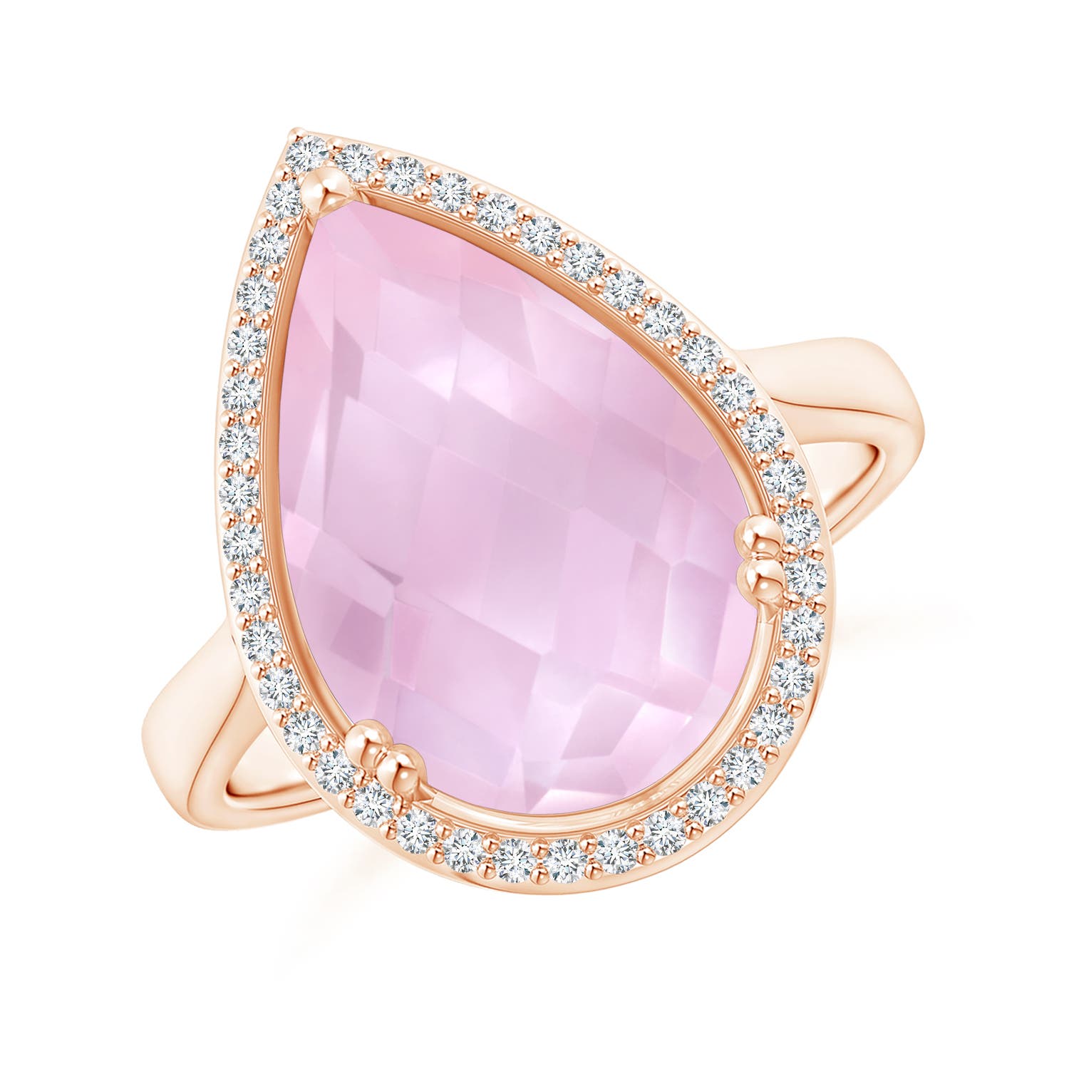 AAAA - Rose Quartz / 5.7 CT / 14 KT Rose Gold