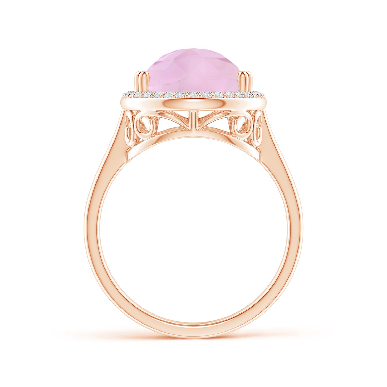 AAAA - Rose Quartz / 5.7 CT / 14 KT Rose Gold