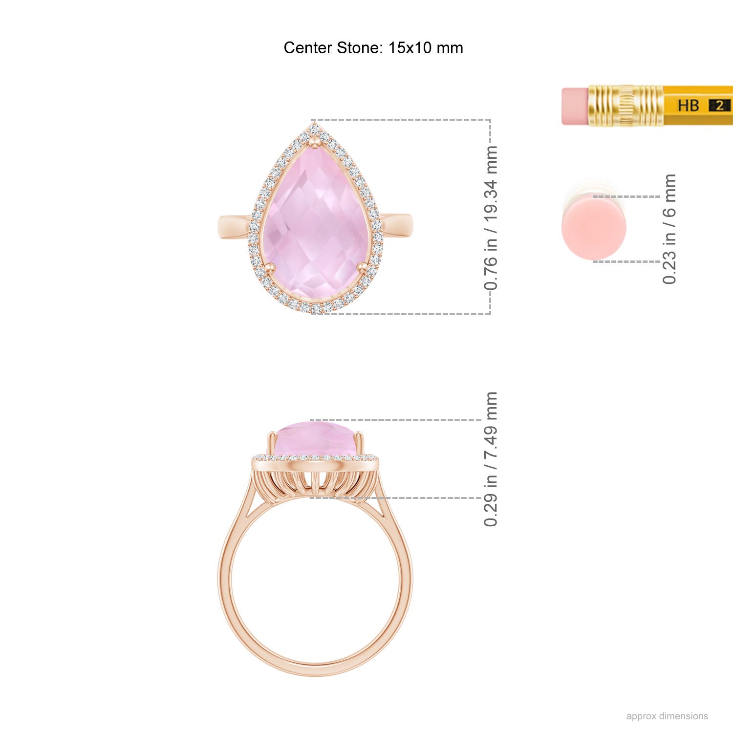 AAAA - Rose Quartz / 5.7 CT / 14 KT Rose Gold