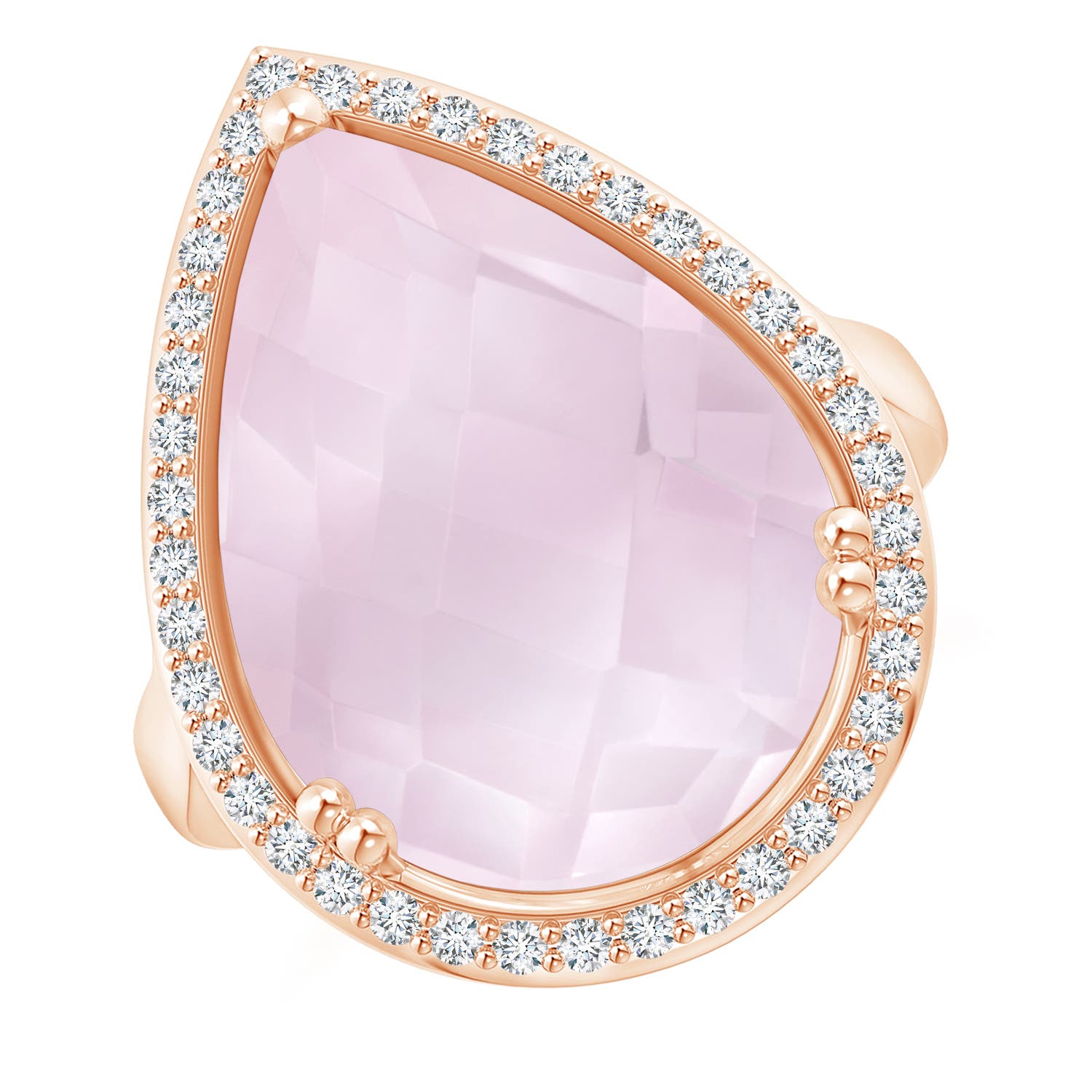 A - Rose Quartz / 10.32 CT / 14 KT Rose Gold