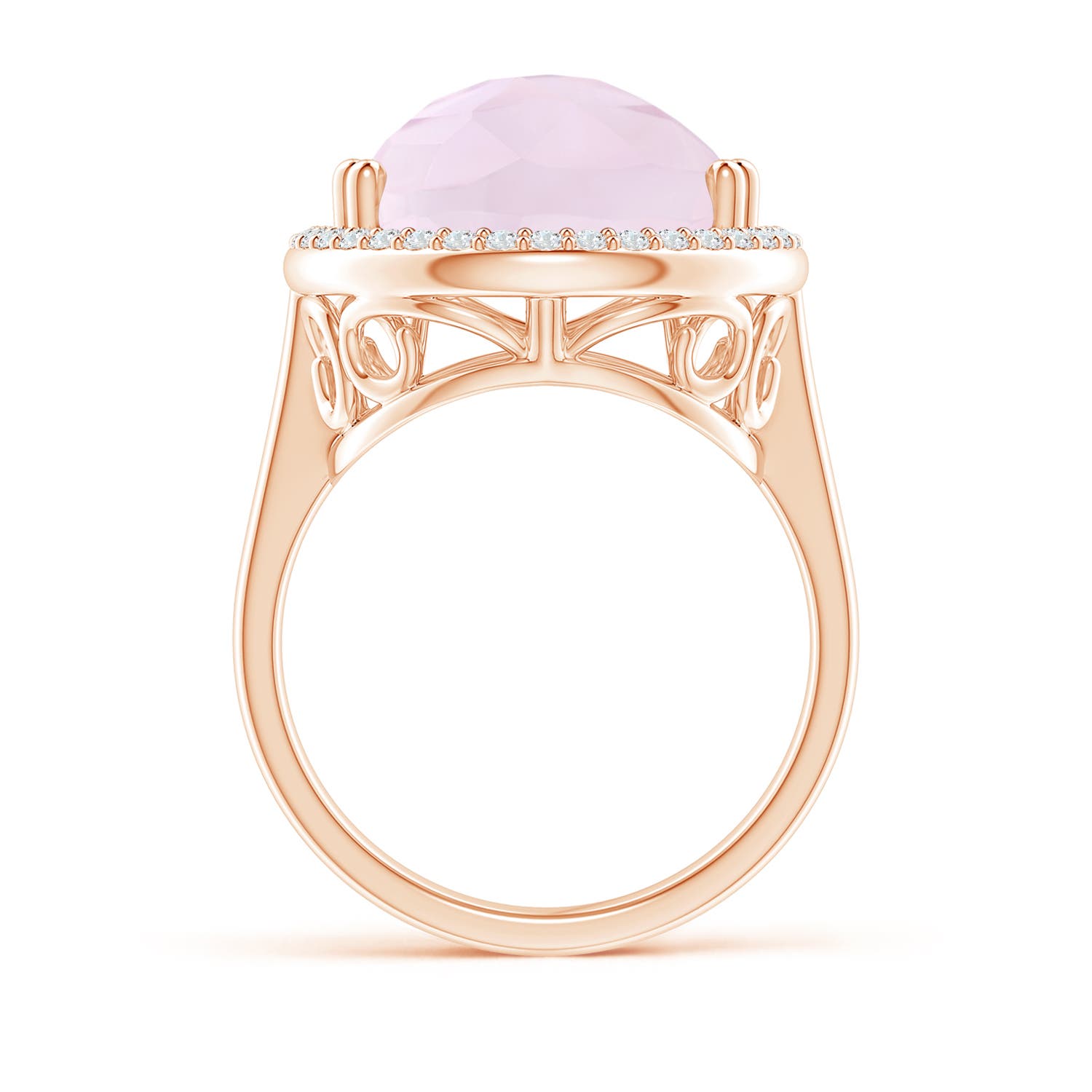 A - Rose Quartz / 10.32 CT / 14 KT Rose Gold