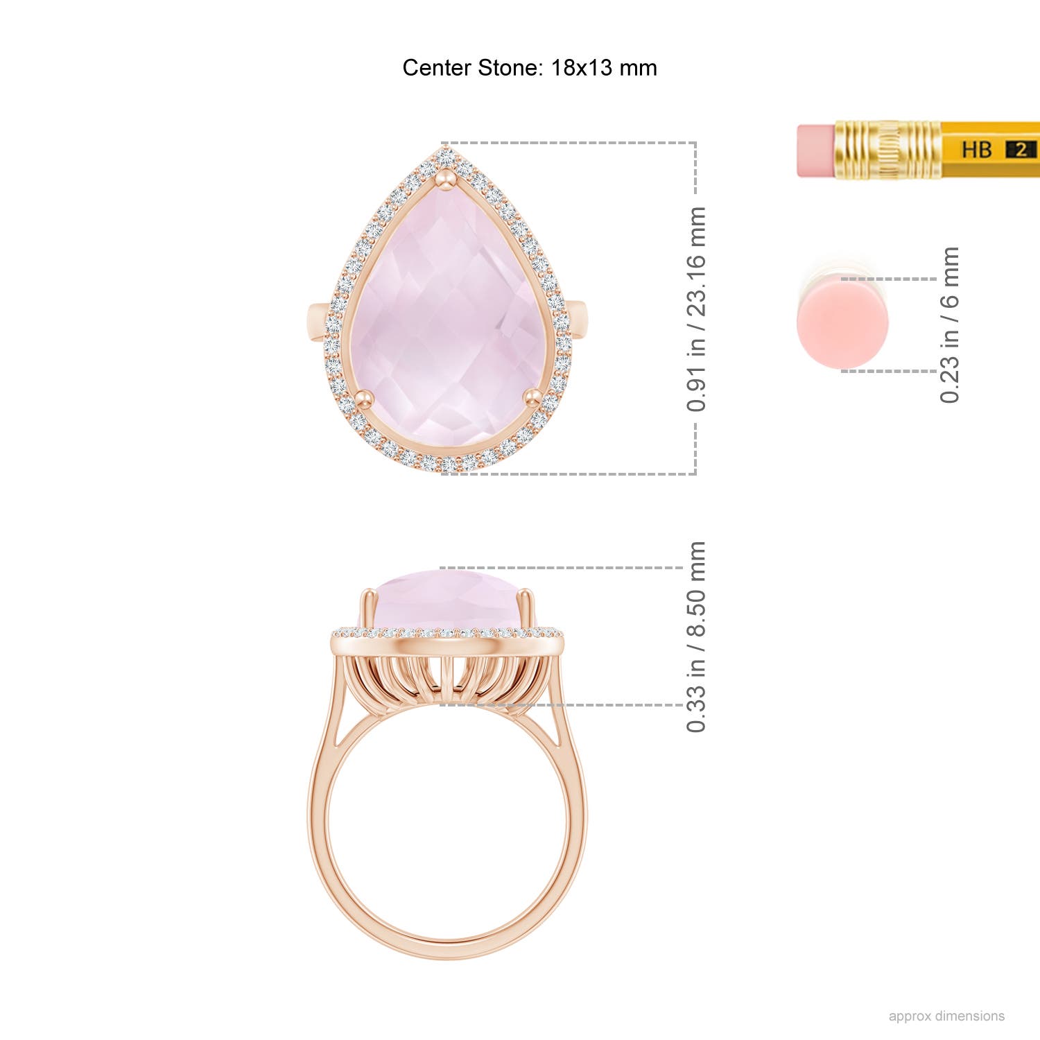 A - Rose Quartz / 10.32 CT / 14 KT Rose Gold