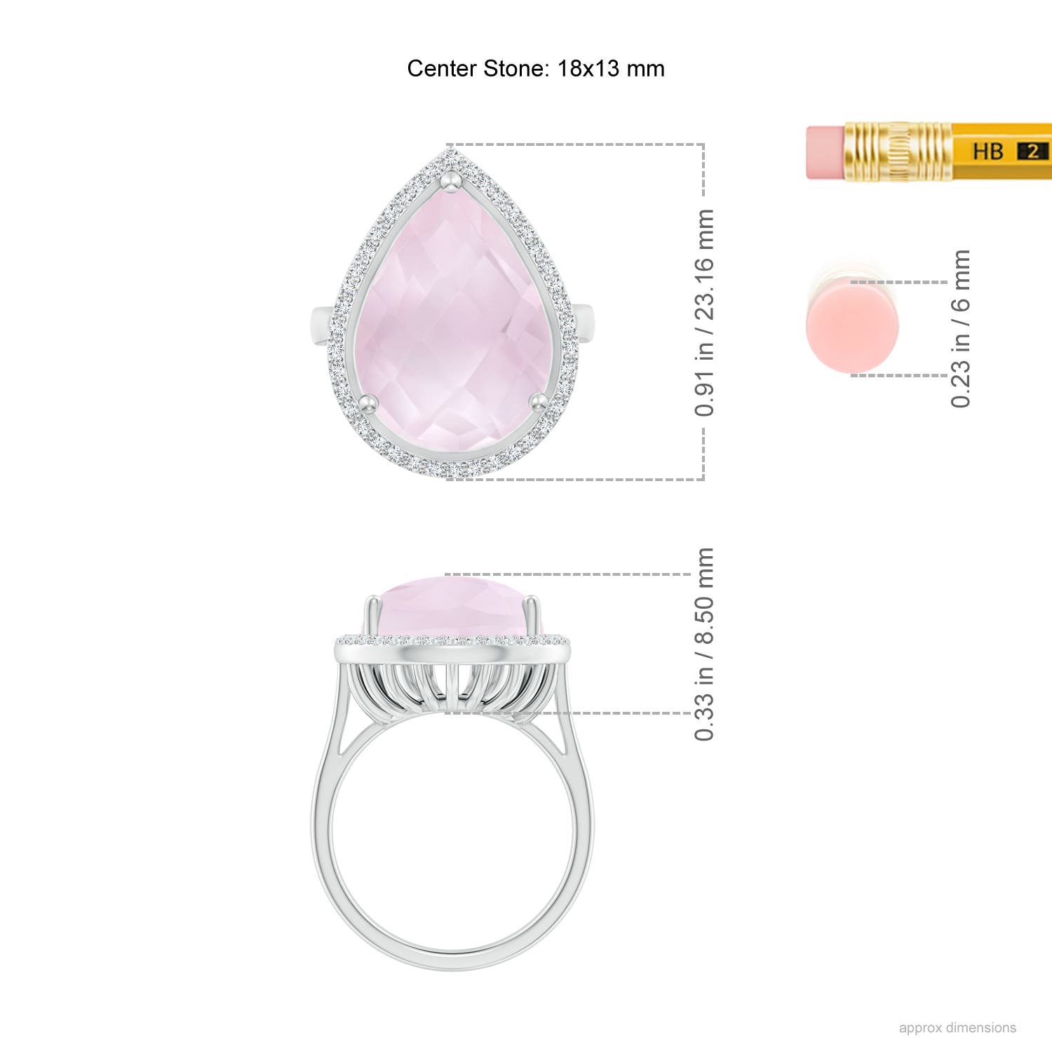 A - Rose Quartz / 10.32 CT / 14 KT White Gold