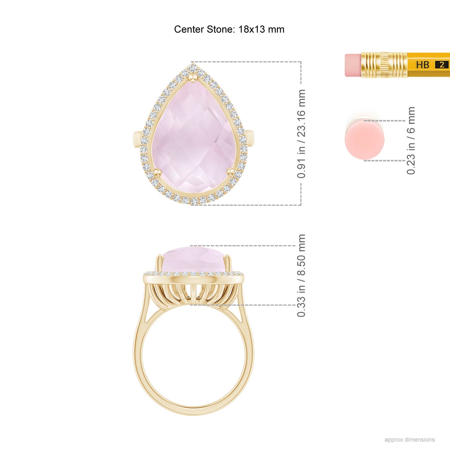 A - Rose Quartz / 10.32 CT / 14 KT Yellow Gold