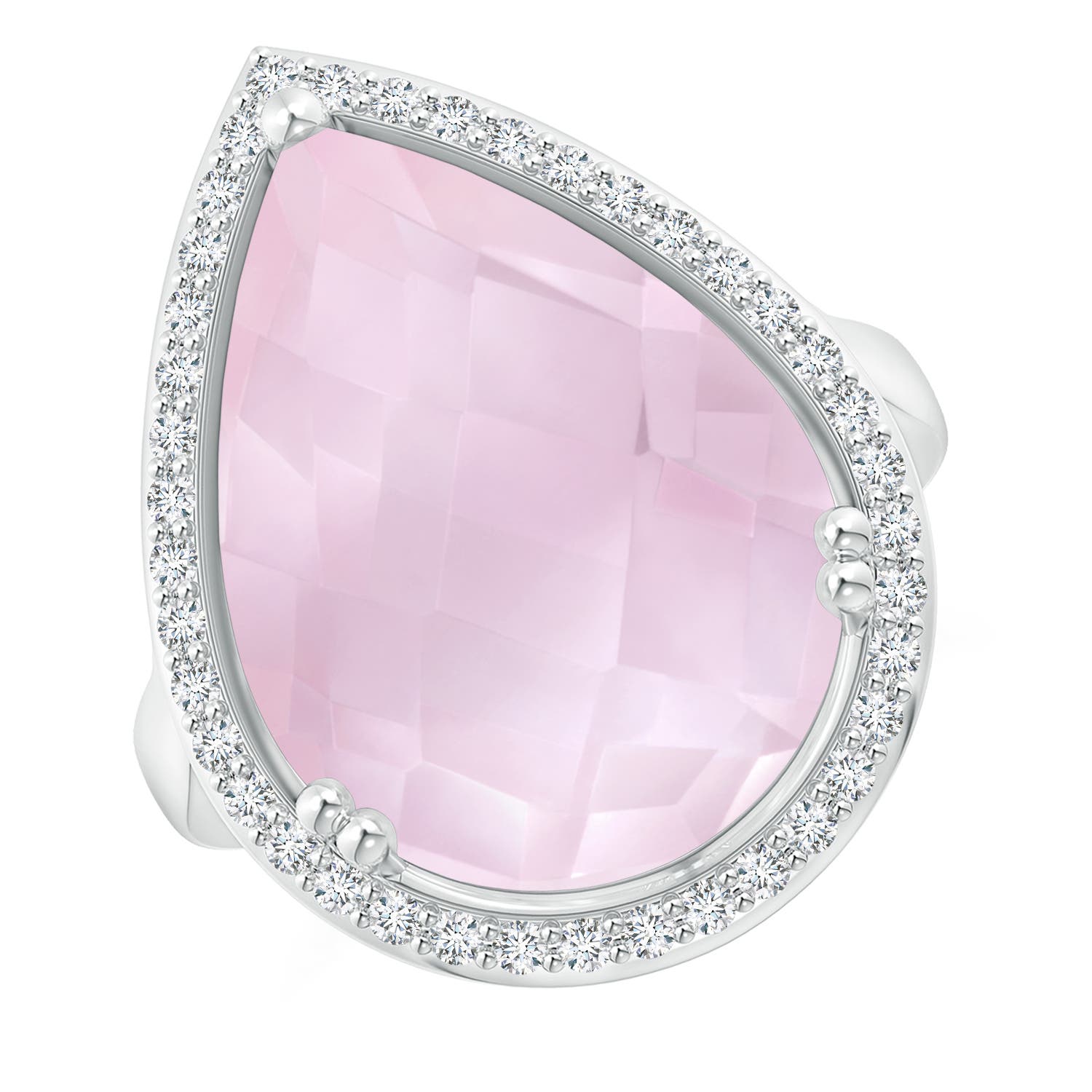 AA - Rose Quartz / 10.32 CT / 14 KT White Gold