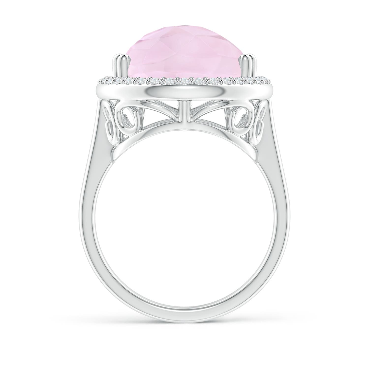 AA - Rose Quartz / 10.32 CT / 14 KT White Gold