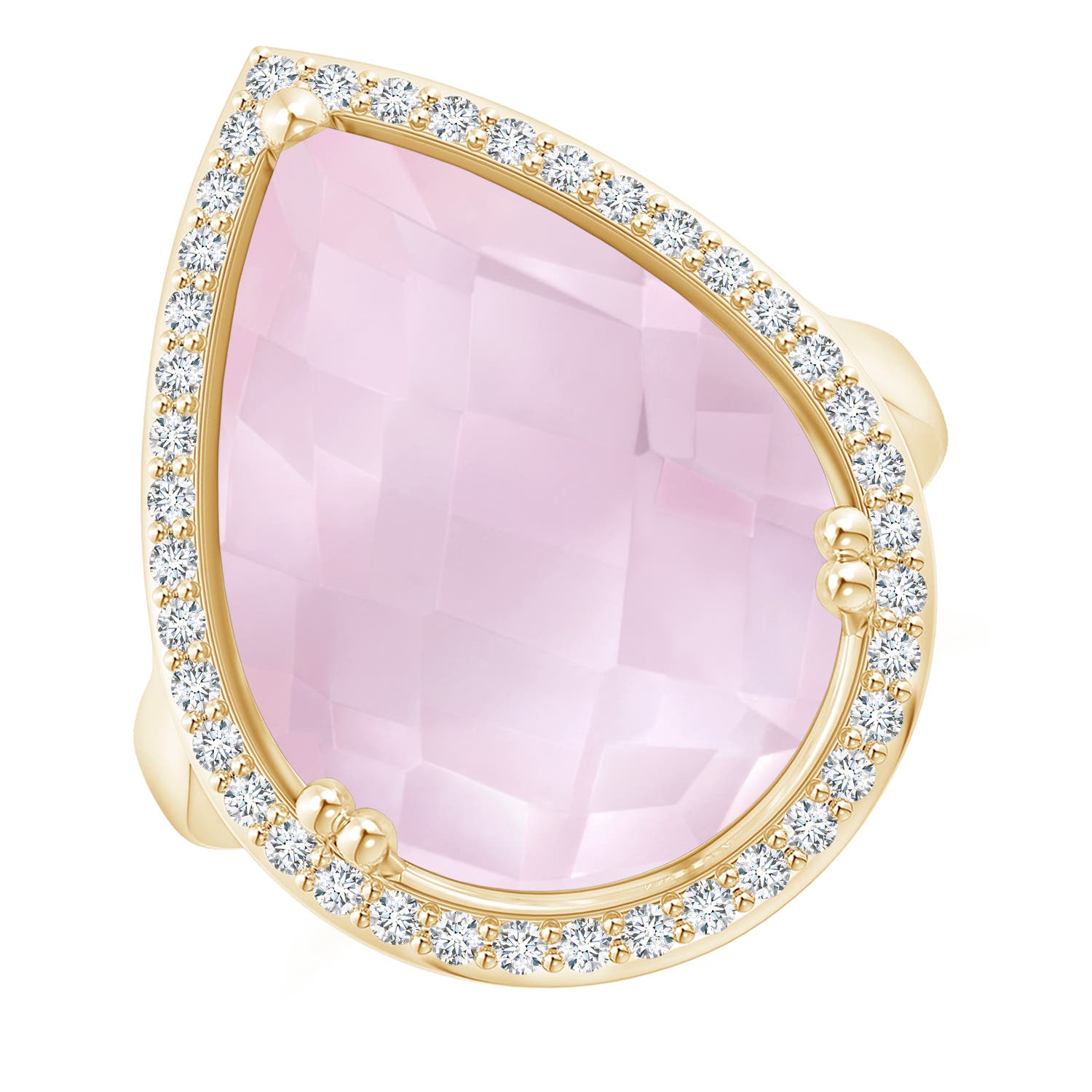 AA - Rose Quartz / 10.32 CT / 14 KT Yellow Gold