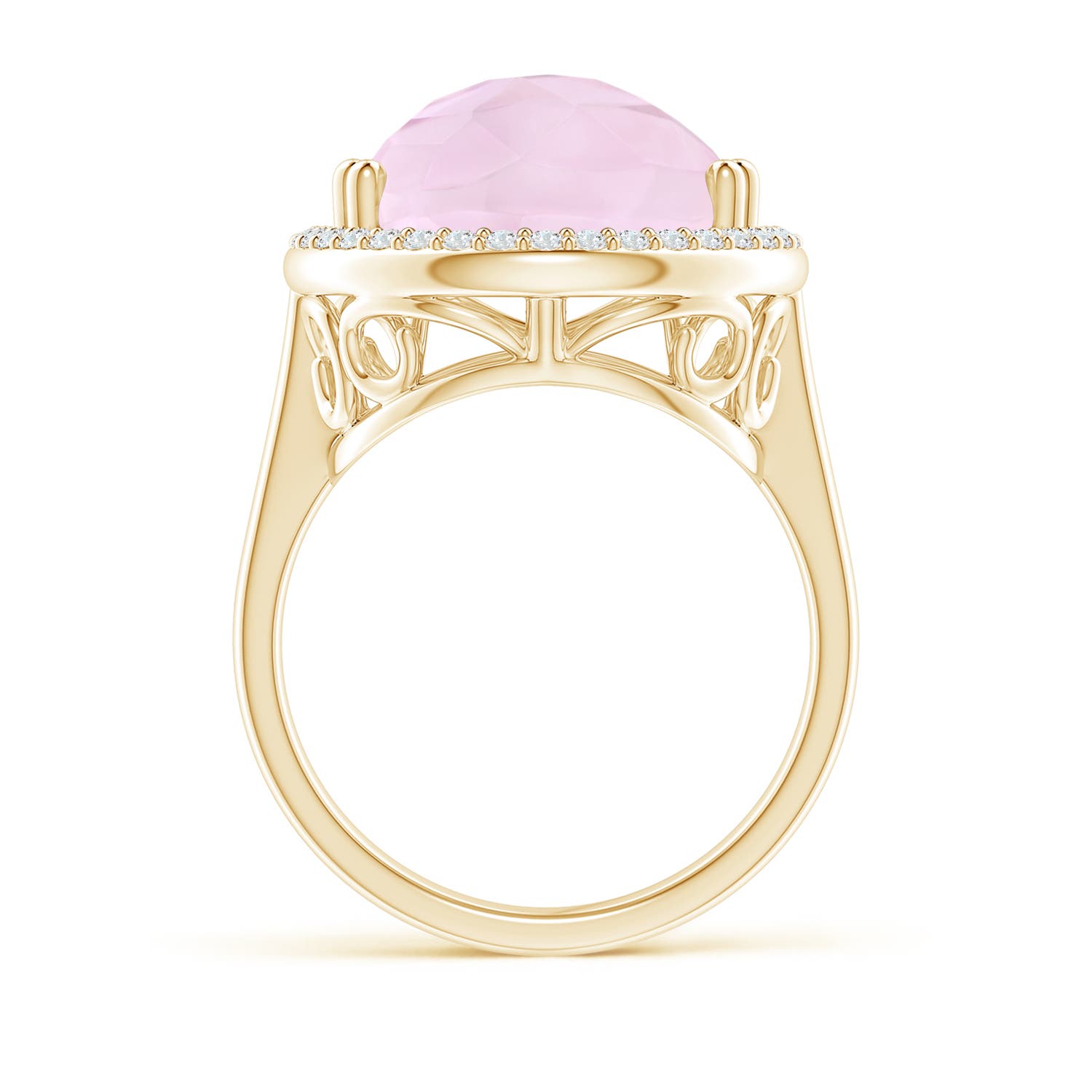 AA - Rose Quartz / 10.32 CT / 14 KT Yellow Gold