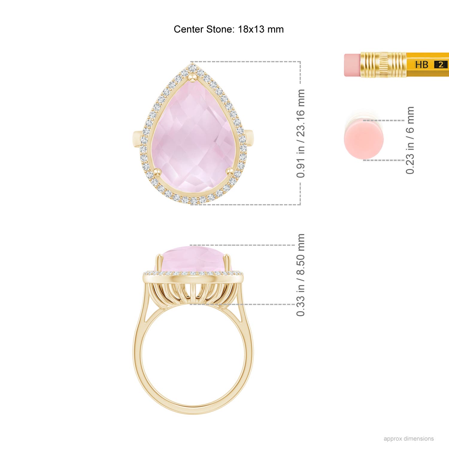 AA - Rose Quartz / 10.32 CT / 14 KT Yellow Gold