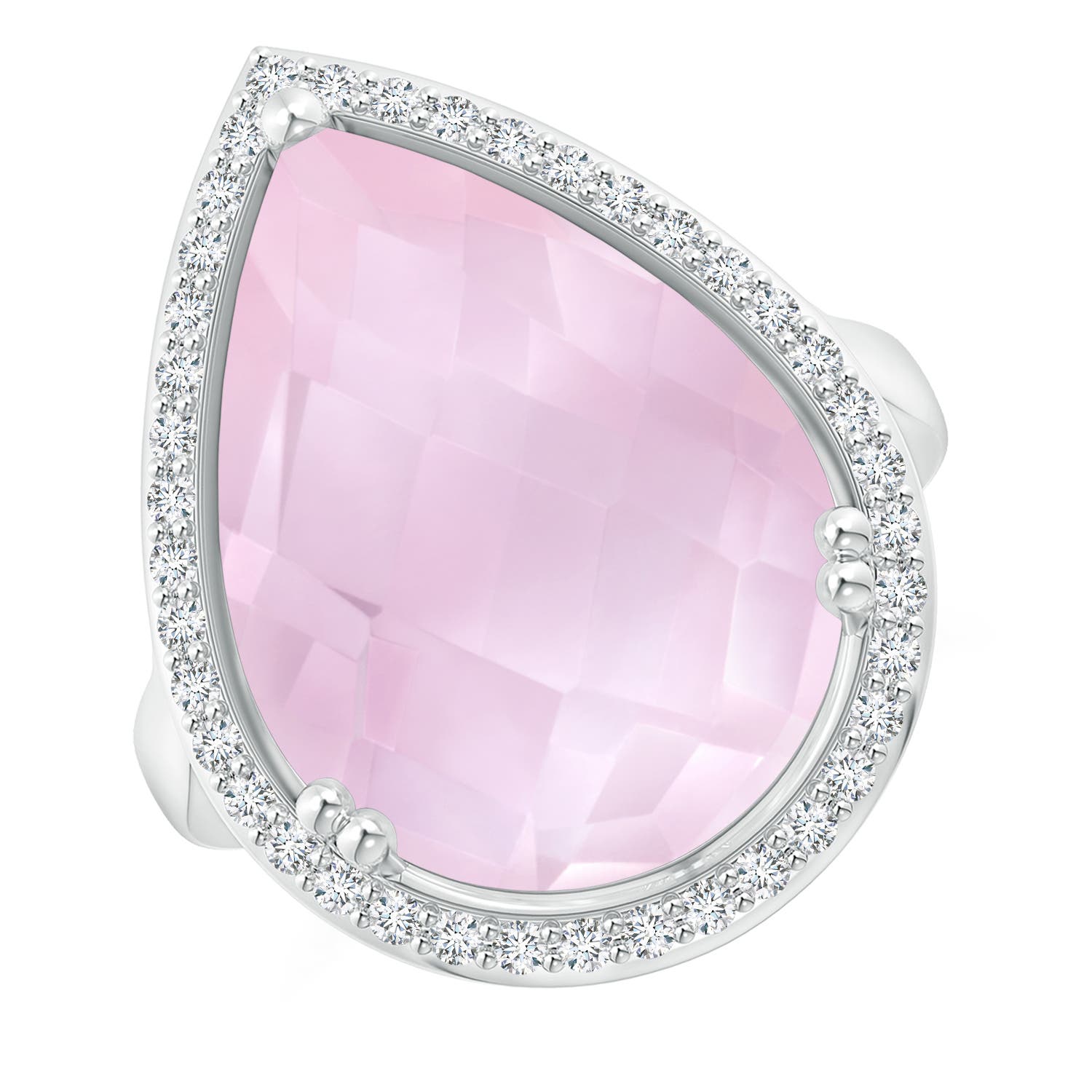 AAA - Rose Quartz / 10.32 CT / 14 KT White Gold