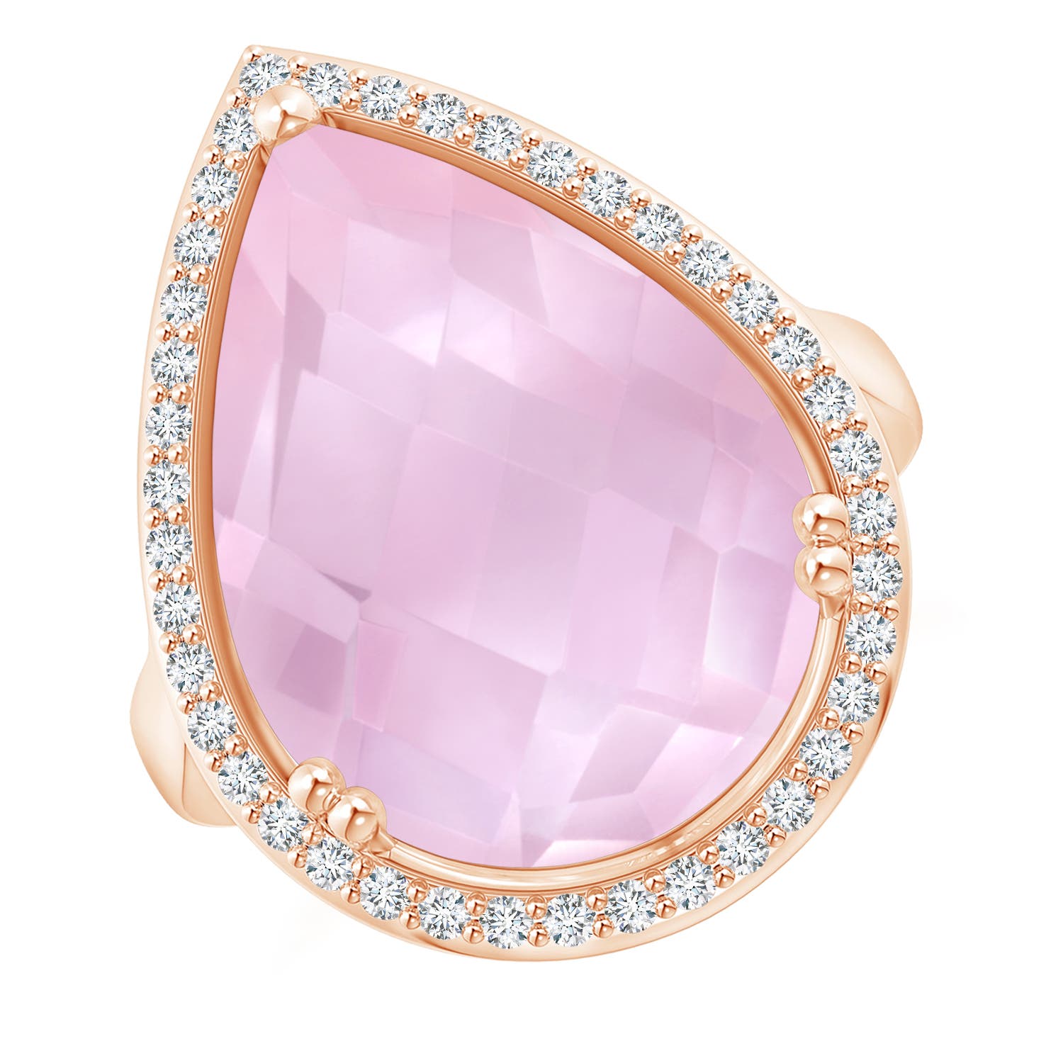 AAAA - Rose Quartz / 10.32 CT / 14 KT Rose Gold