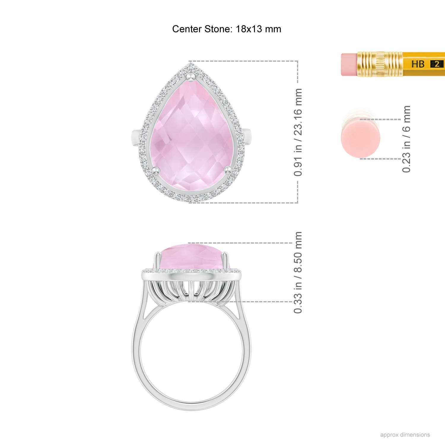 AAAA - Rose Quartz / 10.32 CT / 14 KT White Gold