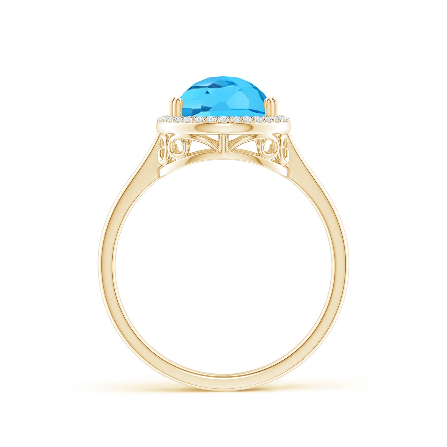 AA - Swiss Blue Topaz / 3.61 CT / 14 KT Yellow Gold