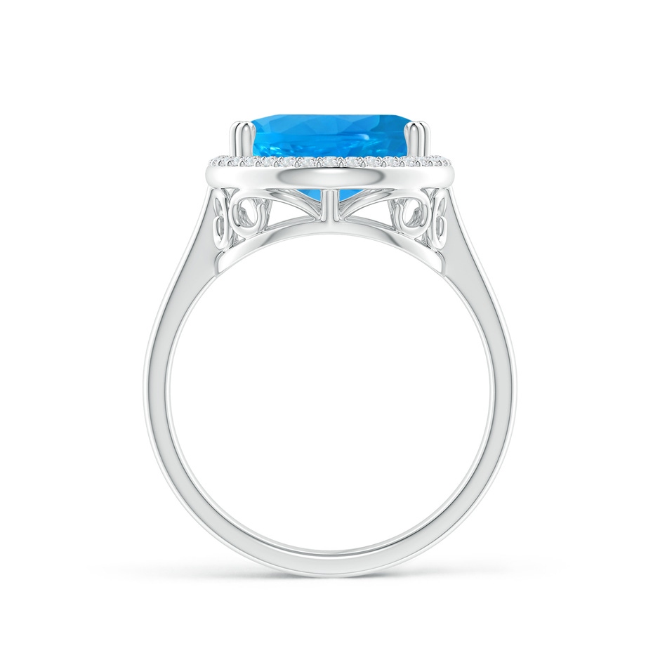 16.16x11.12x7.40mm AAAA GIA Certified Pear Swiss Blue Topaz Cocktail Ring in White Gold side 199