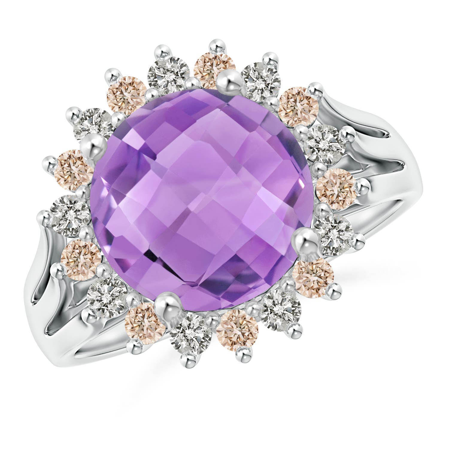 A - Amethyst / 4.17 CT / 14 KT White Gold