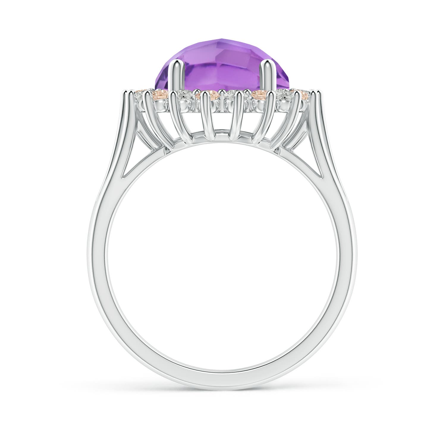 A - Amethyst / 4.17 CT / 14 KT White Gold