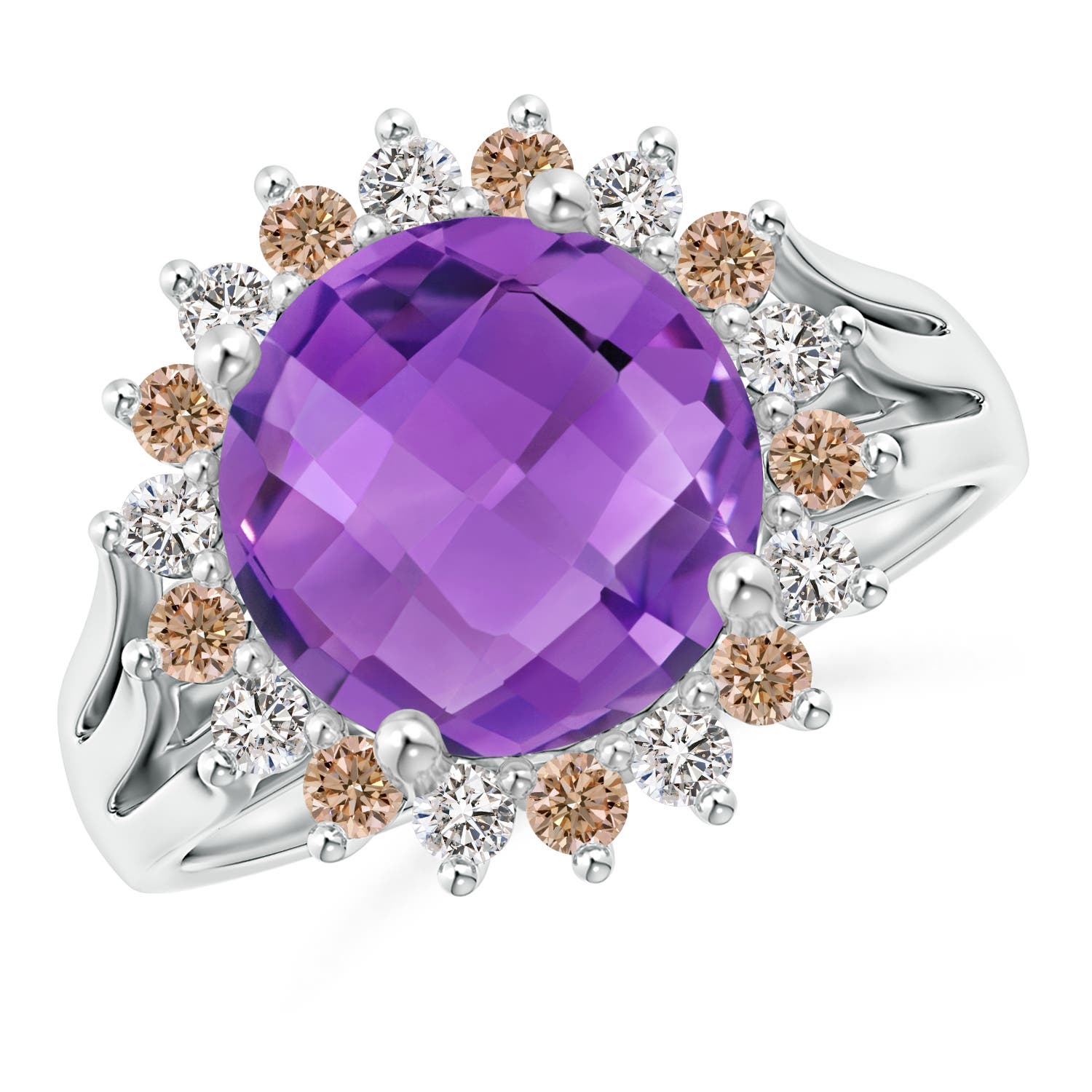 AA - Amethyst / 4.17 CT / 14 KT White Gold