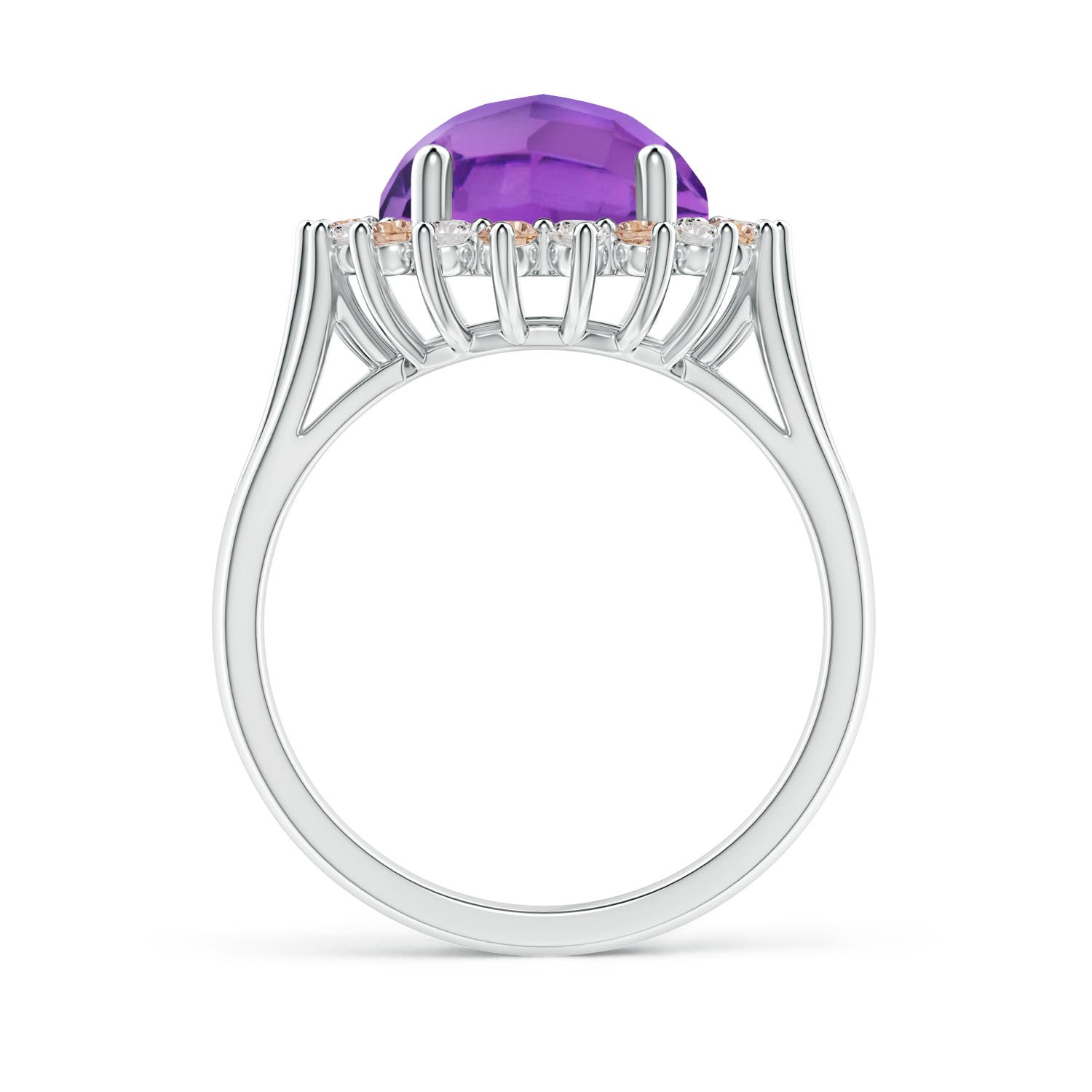 AA - Amethyst / 4.17 CT / 14 KT White Gold