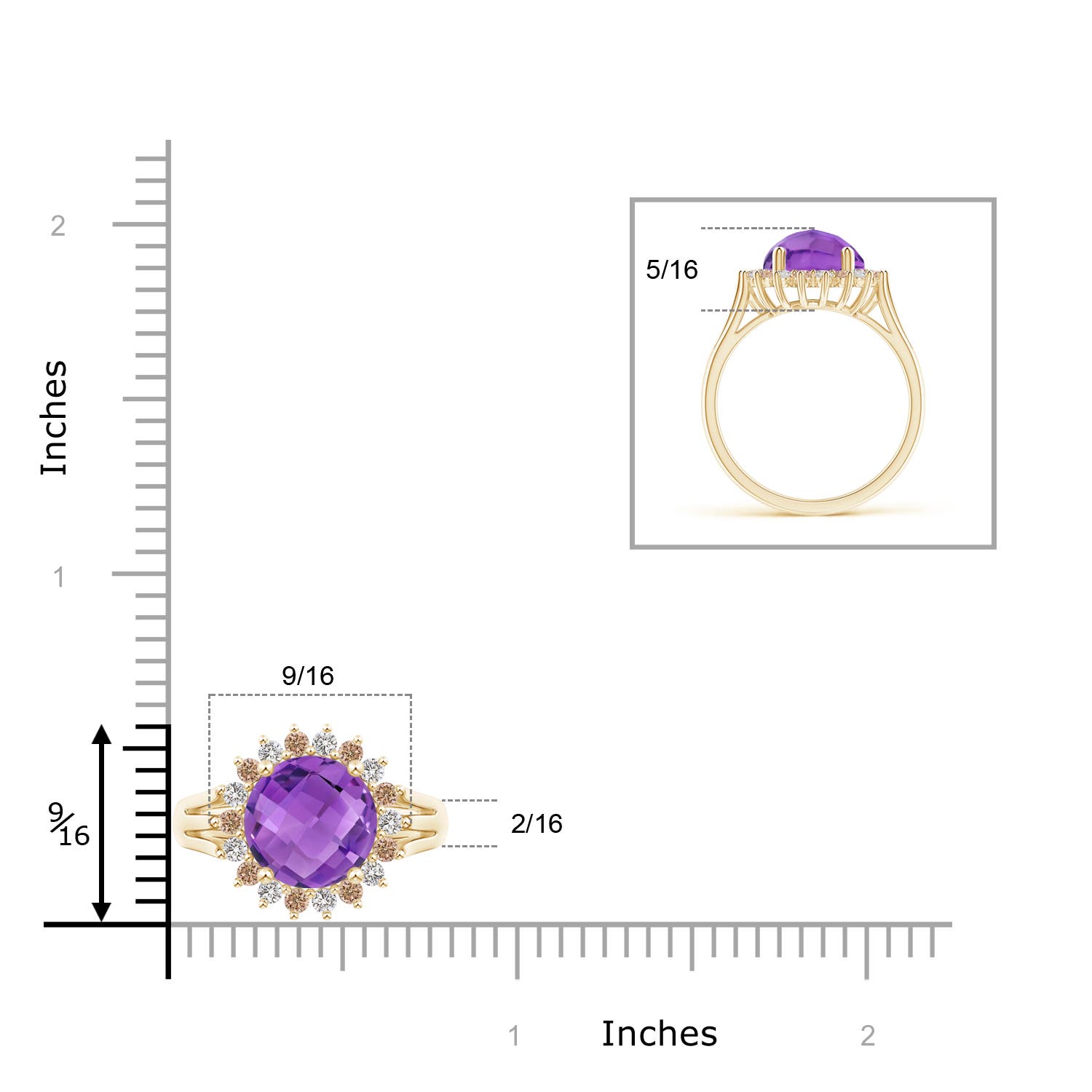 AA - Amethyst / 4.17 CT / 14 KT Yellow Gold