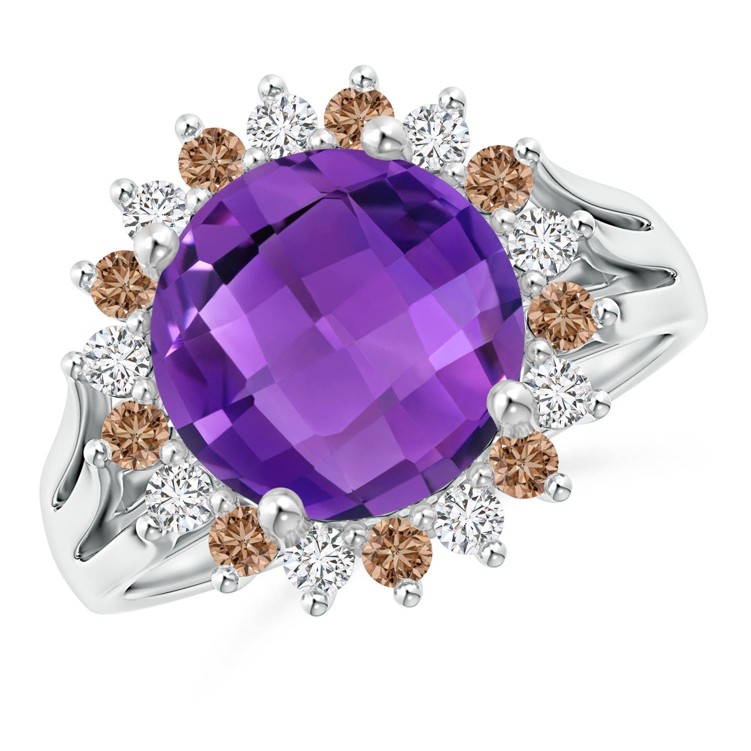 AAA - Amethyst / 4.17 CT / 14 KT White Gold