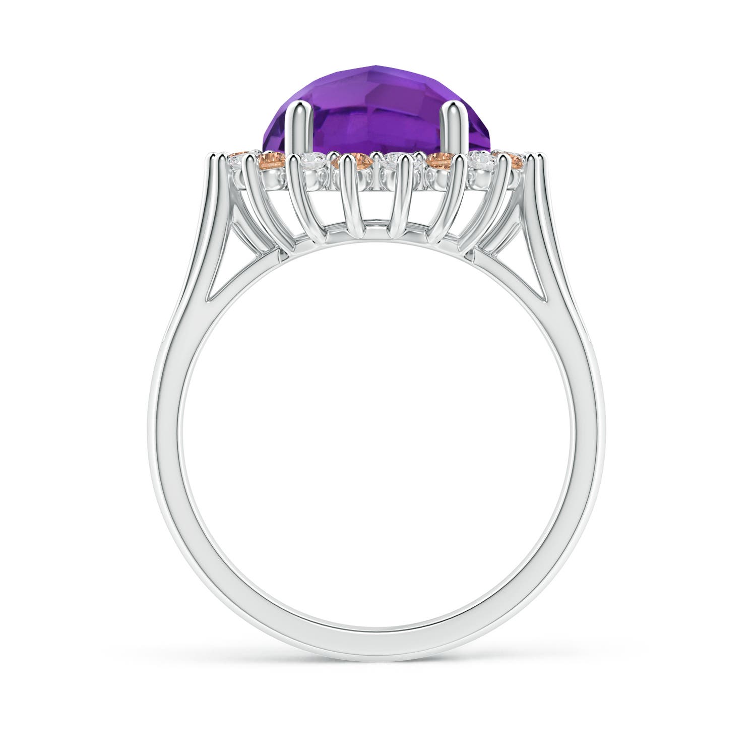 AAA - Amethyst / 4.17 CT / 14 KT White Gold