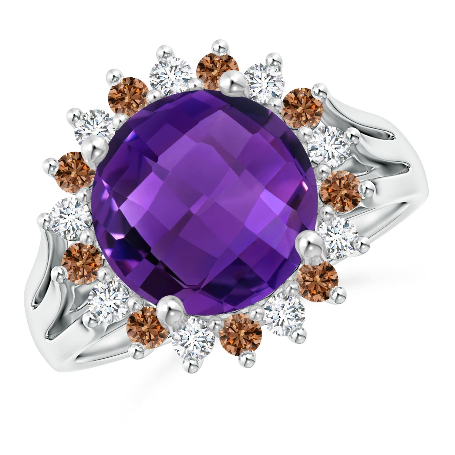 AAAA - Amethyst / 4.17 CT / 14 KT White Gold