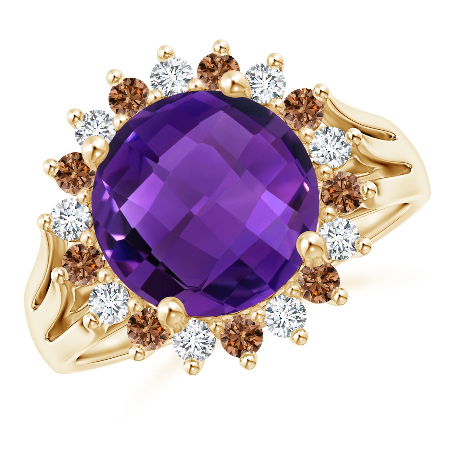 AAAA - Amethyst / 4.17 CT / 14 KT Yellow Gold