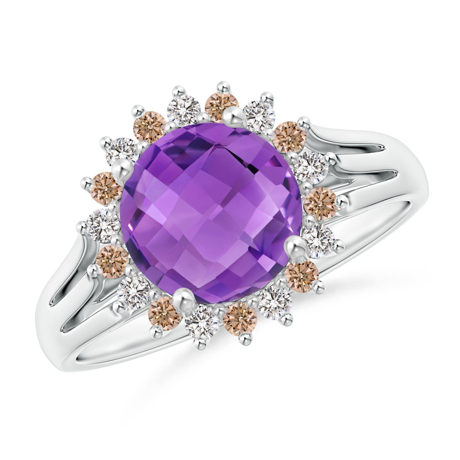AA - Amethyst / 2.1 CT / 14 KT White Gold