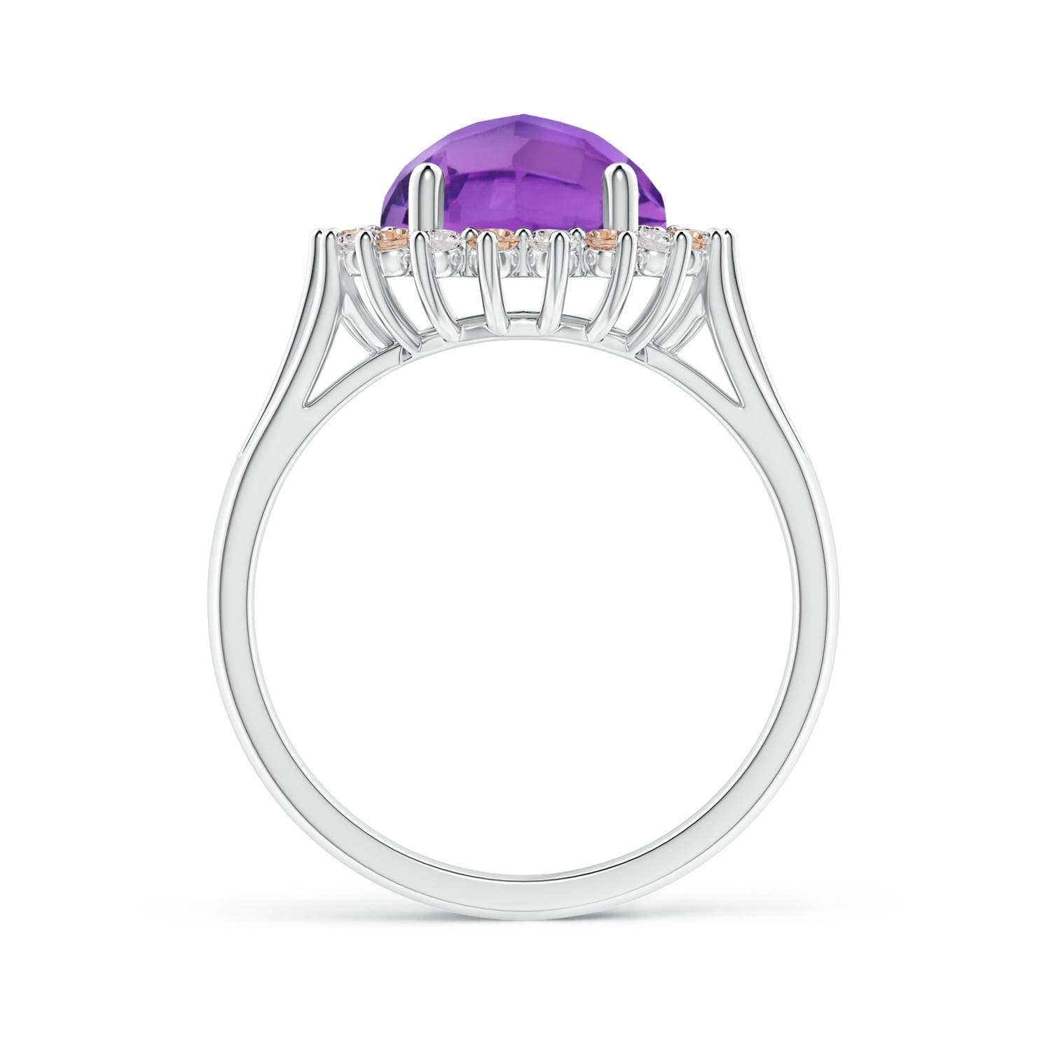 AA - Amethyst / 3 CT / 14 KT White Gold