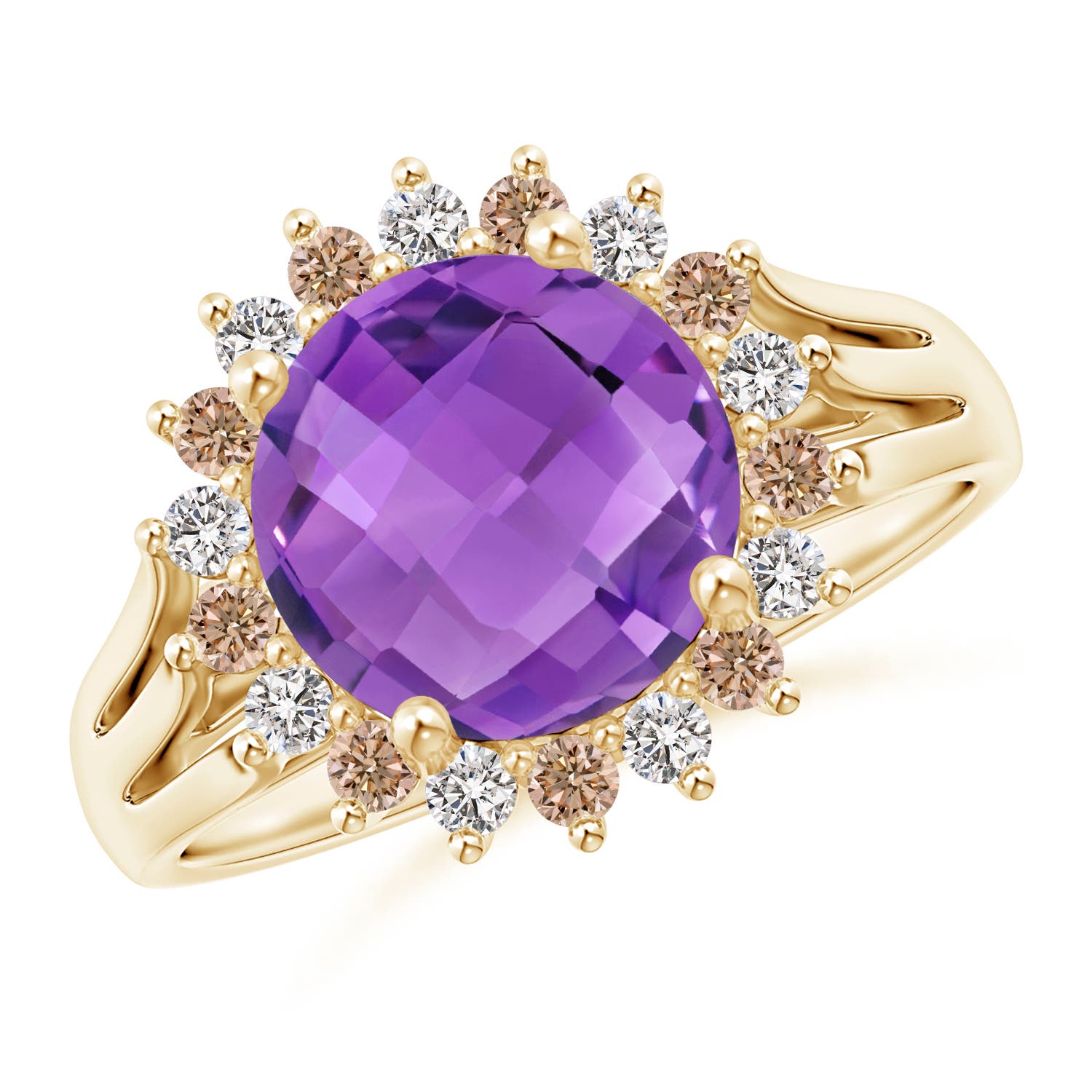 AA - Amethyst / 3 CT / 14 KT Yellow Gold