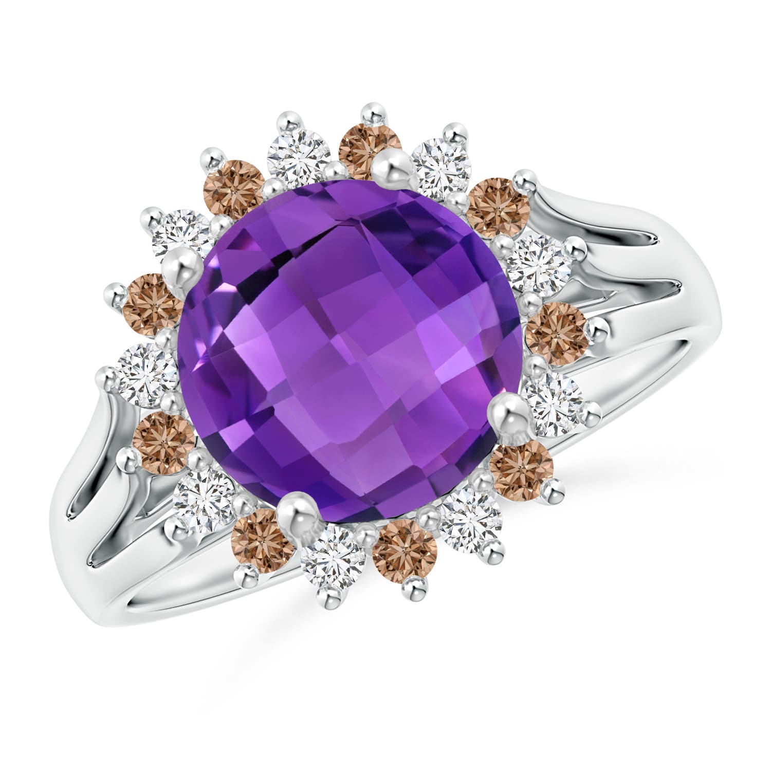 AAA - Amethyst / 3 CT / 14 KT White Gold